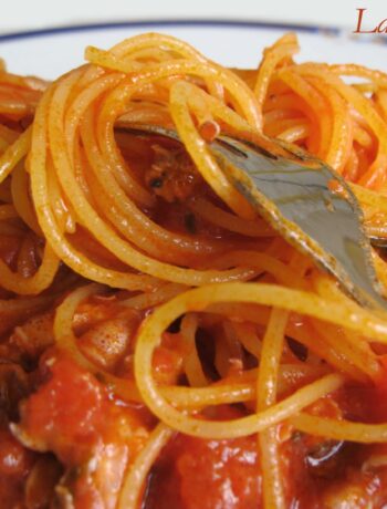 Spaghetti al ragù di calamaretti - La Cassata Celiaca