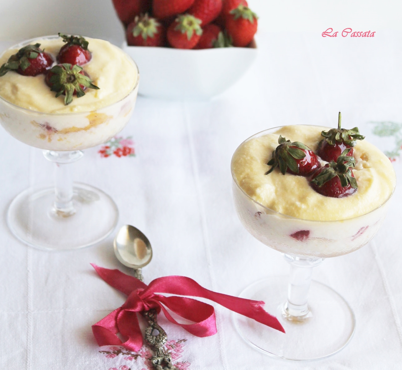 Tiramisù aux fraises sans gluten - La Cassata Celiaca