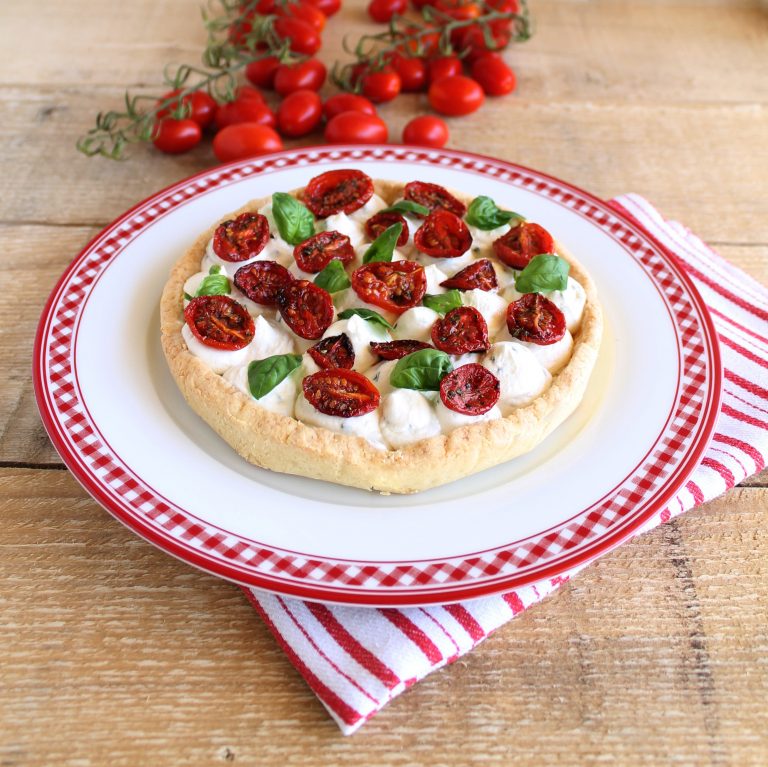 Tarte salée au fromage et tomates sans gluten - La Cassata