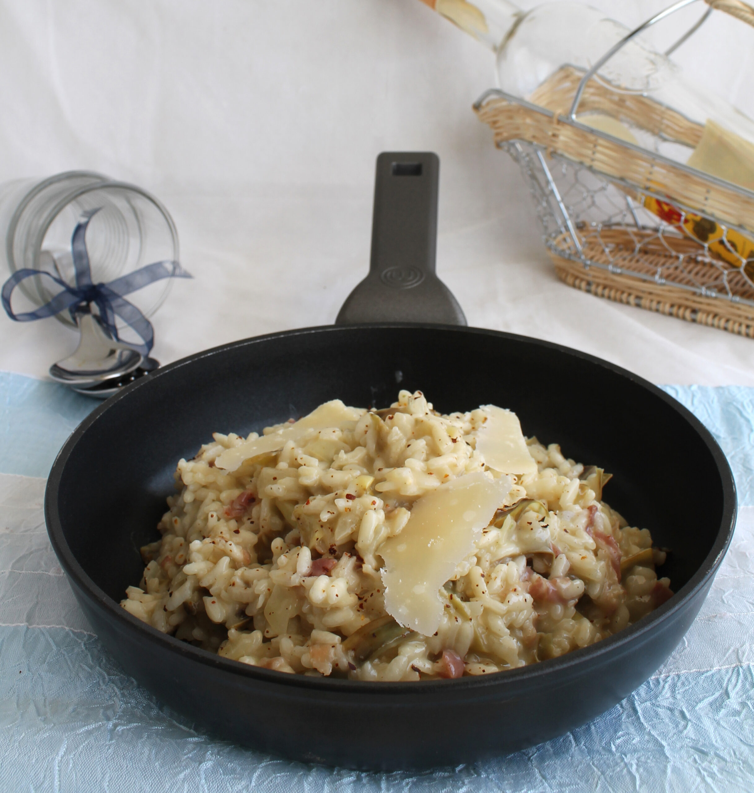 Risotto aux artichauts et bacon sans gluten - La Cassata