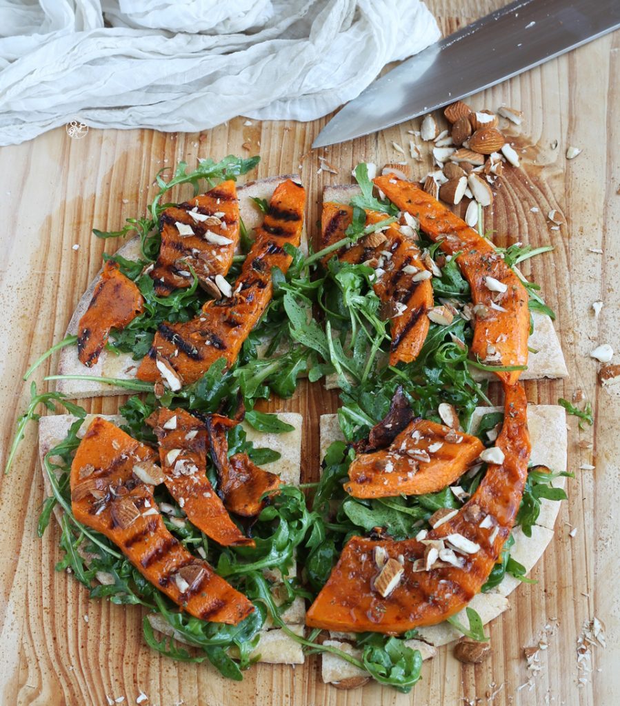 Bruschetta de pizza sans gluten avec potiron et roquette - La Cassata Celiaca