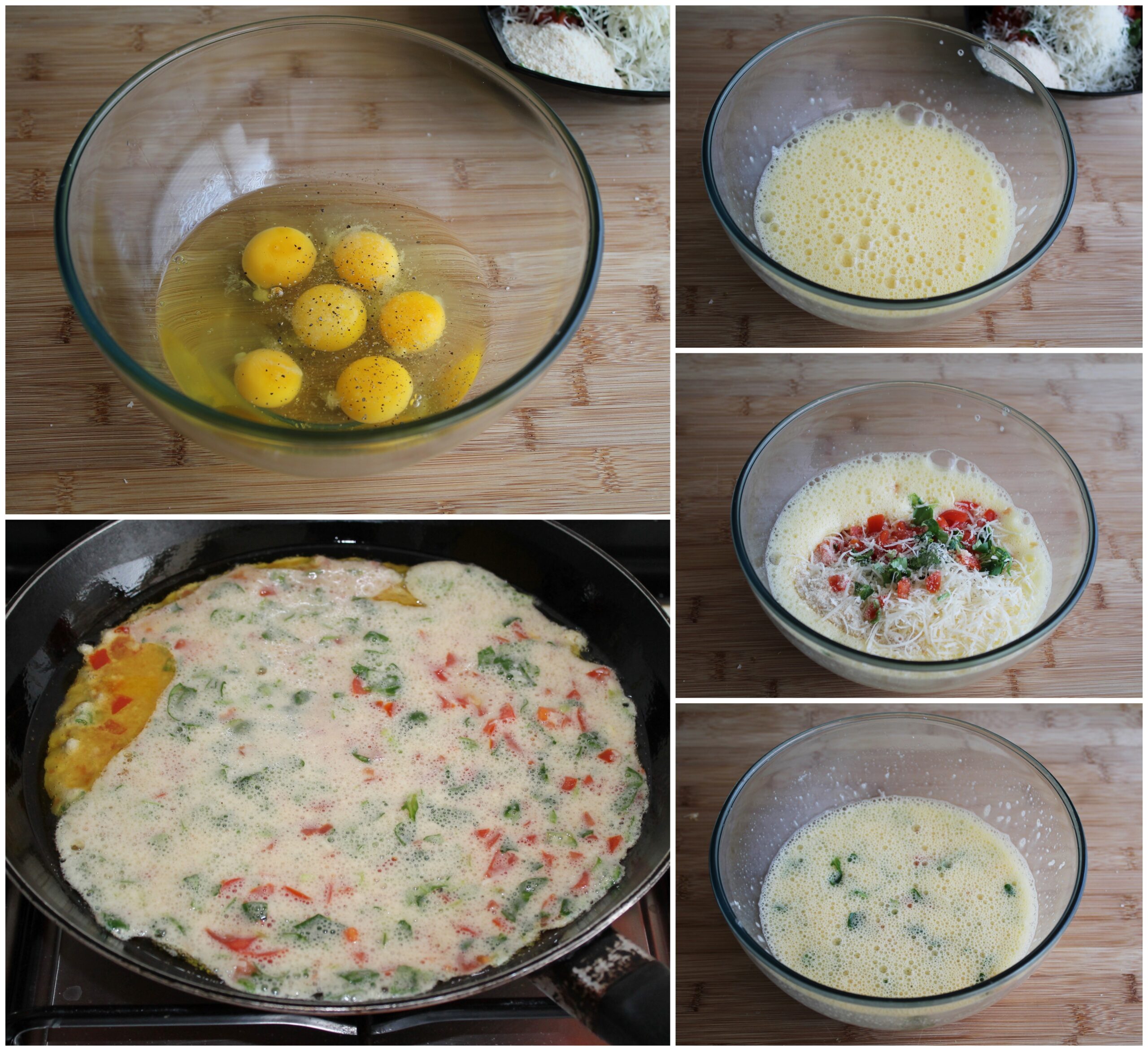 Frittata sicilienne avec tomates et basilic - La Cassata Celiaca