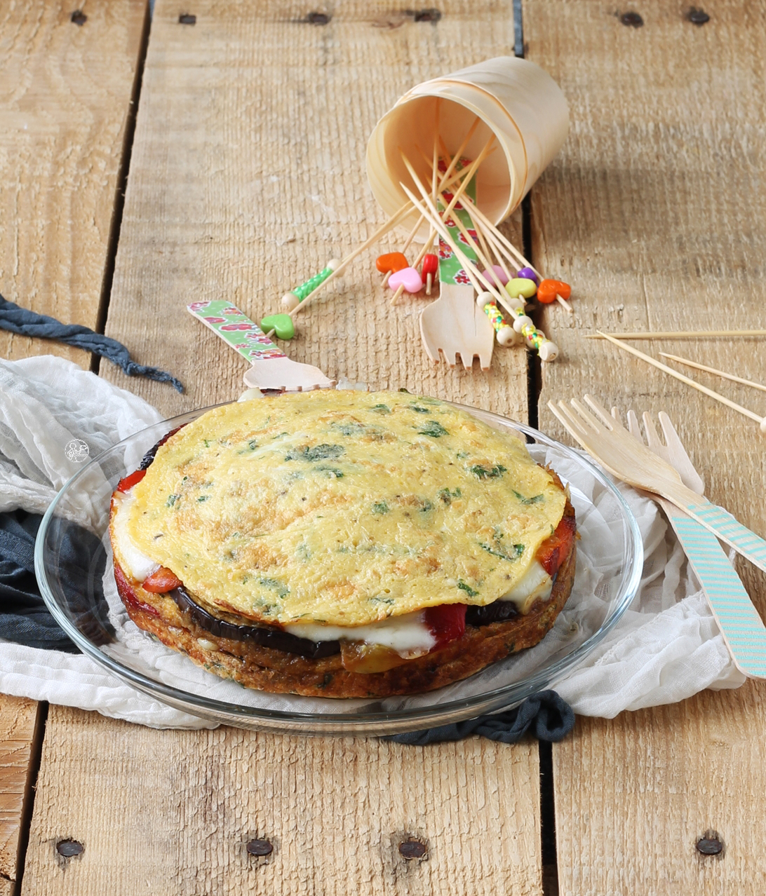 Gâteau d'omelette et de légumes - La Cassata Celiaca