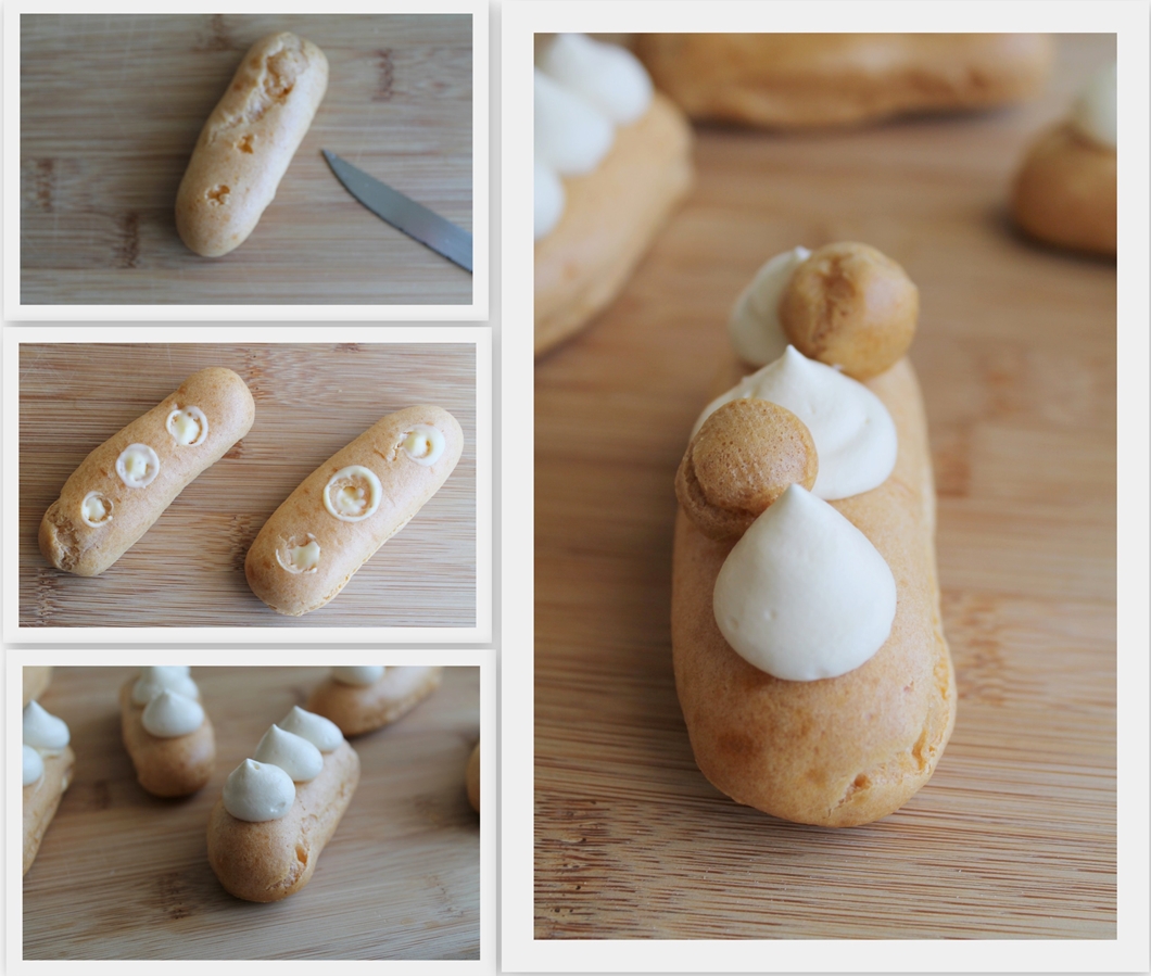 Eclairs con crema e frutta senza glutine - La Cassata Celiaca