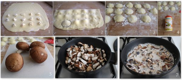 Raviolis de pommes de terre avec champignons sans gluten- La Cassata Celiaca