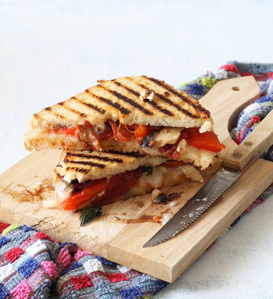 Croque-monsieur senza glutine con caprino e peperoni-La Cassata Celiaca