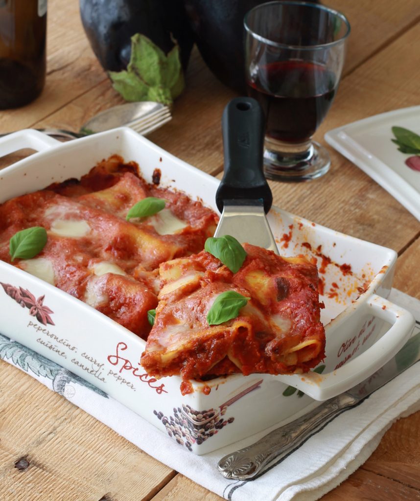 Cannelloni avec aubergines sans gluten - La Cassata Celiaca