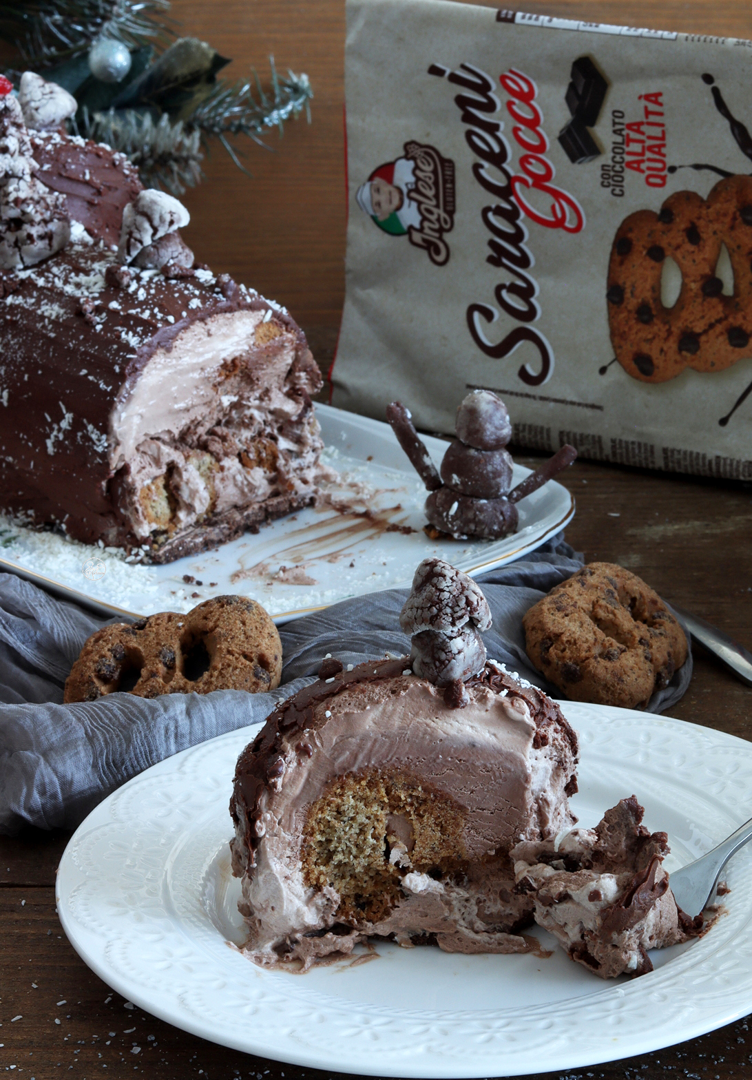 Tronchetto di Natale al doppio cioccolato senza glutine - La Cassata Celiaca