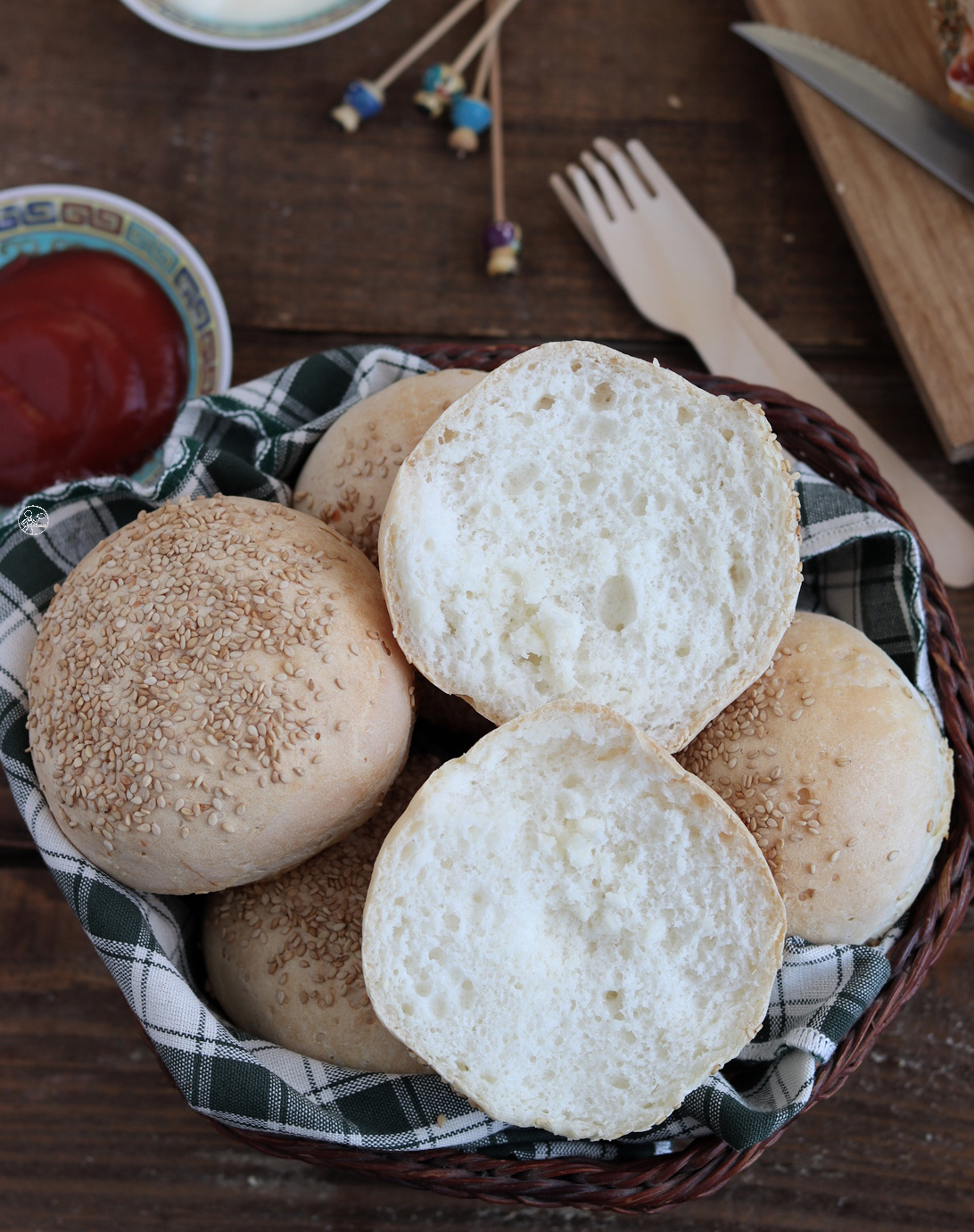 Petits pains à hamburger sans gluten - La Cassata Celiaca