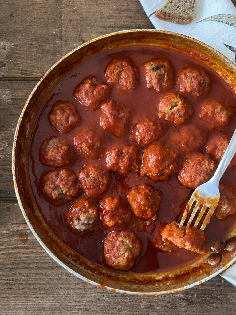 Boulettes de viande à la sauce tomate - La Cassata Celiaca