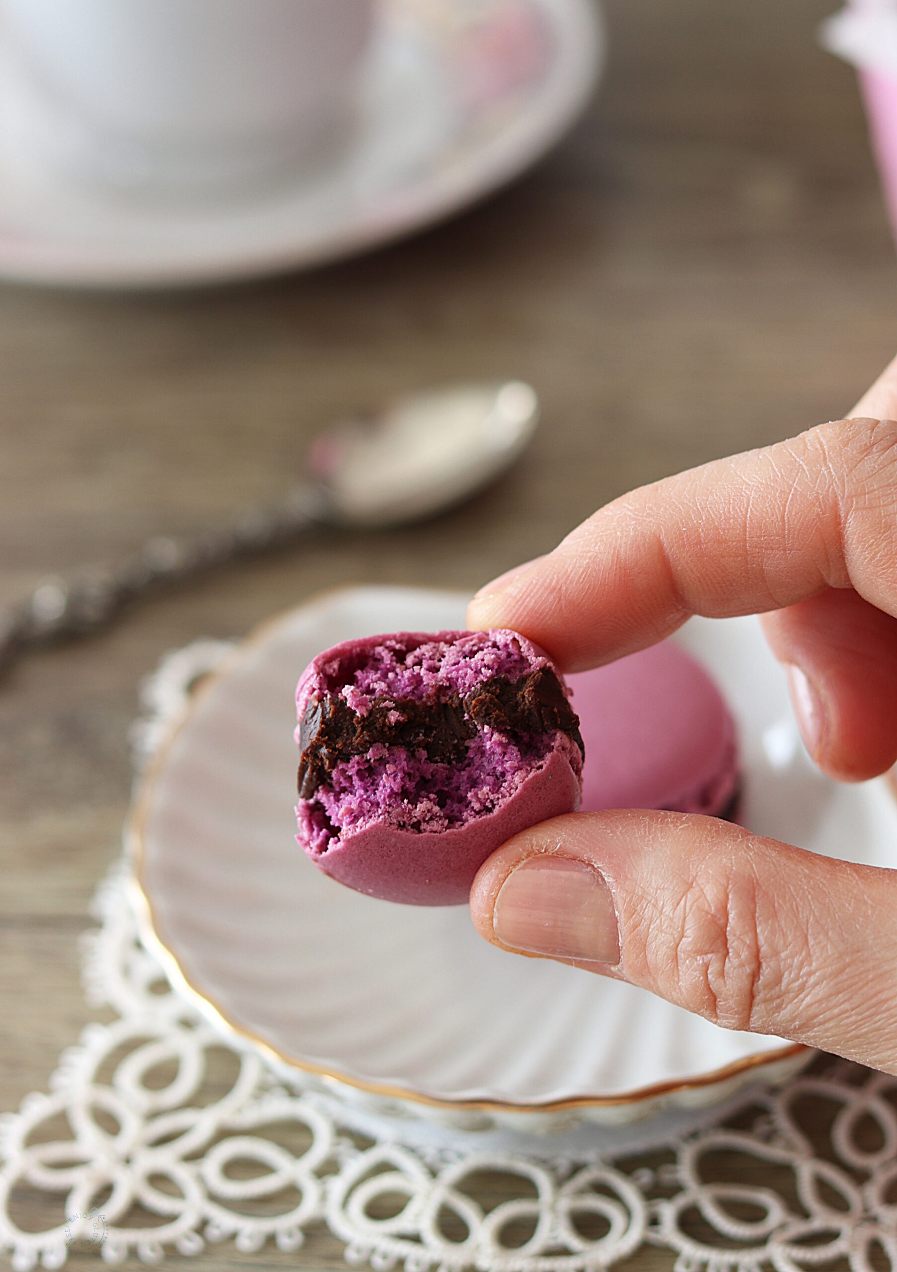 Macarons con ganache al cioccolato - La Cassata Celiaca