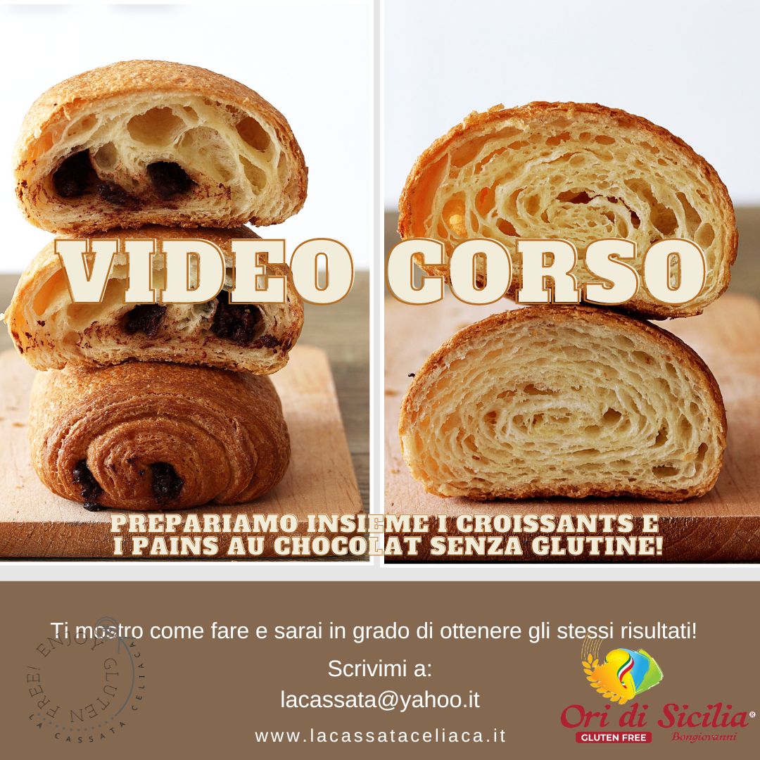 Video corso di Croissant senza glutine - La Cassata Celiaca