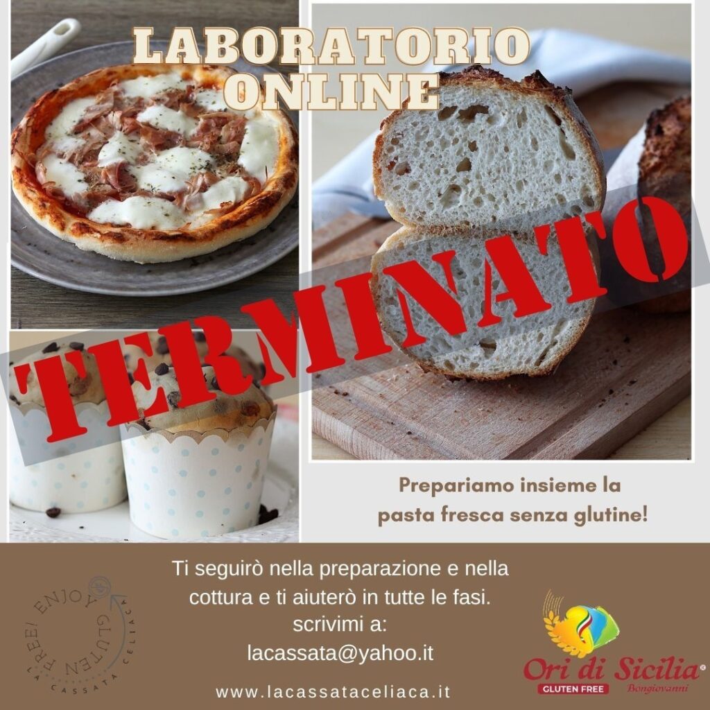 Laboratorio online di pane, pizza e muffins senza glutine