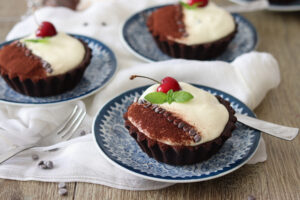 Tartelettes Fôret noire sans gluten - La Cassata Celiaca