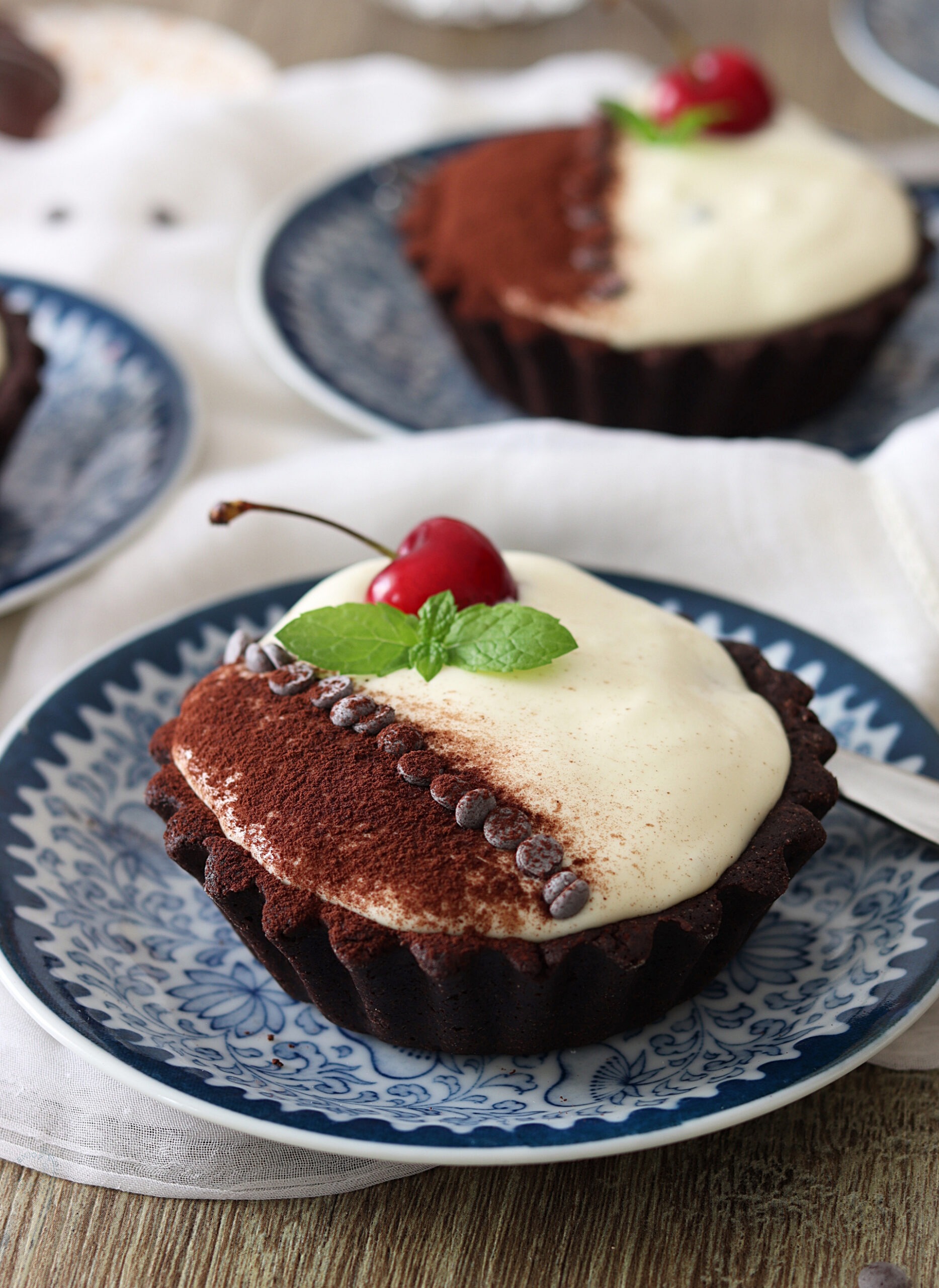 Tartelettes Fôret noire sans gluten - La Cassata Celiaca