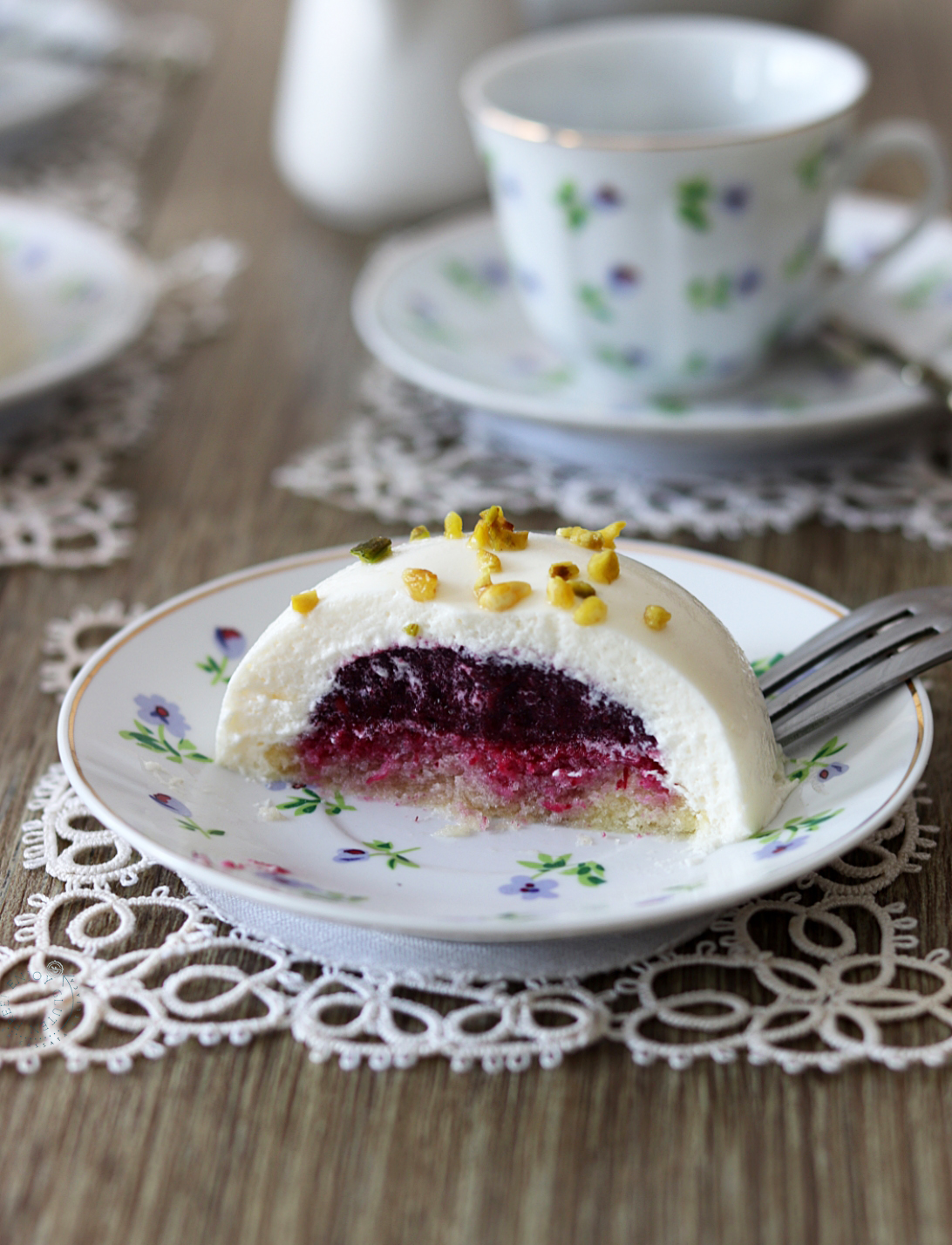 Bavarois à la vanille avec insert aux fruits rouges - La Cassata Celiaca