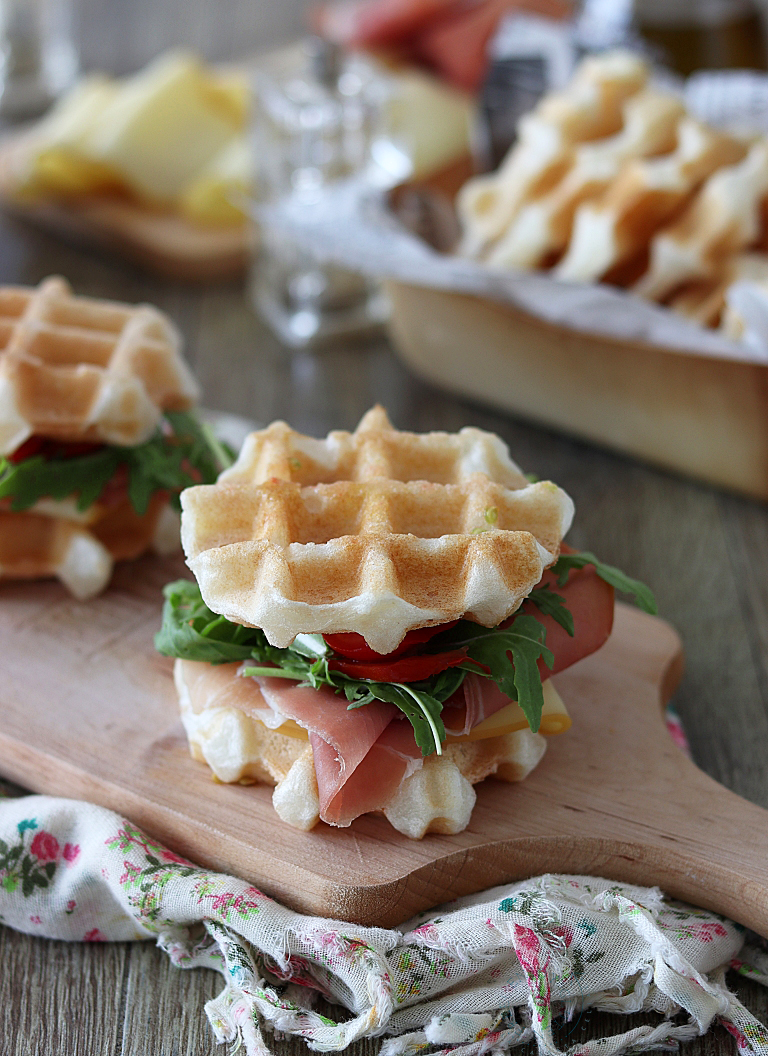 Gofri salati senza glutine con Miscela Oro Waffle - La Cassata Celiaca