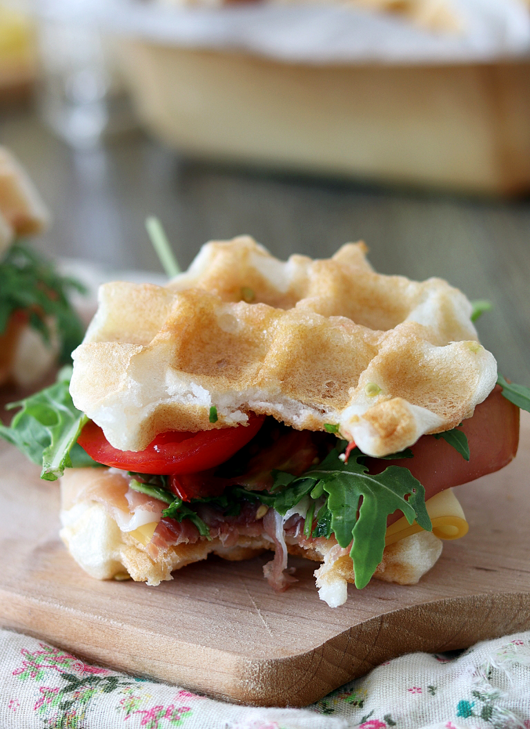 Gofri salati senza glutine con Miscela Oro Waffle - La Cassata Celiaca