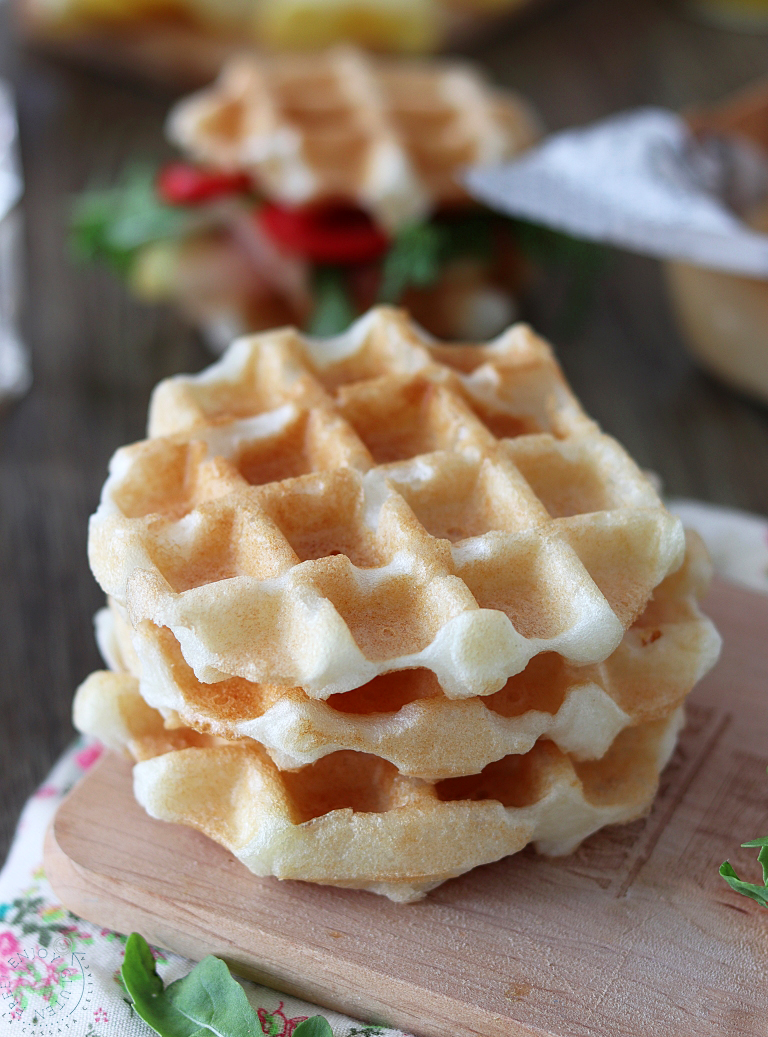 Gofri salati senza glutine con Miscela Oro Waffle - La Cassata Celiaca