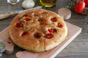 Focaccia facile, méthode mixte au levain et levure - La Cassata Celiaca