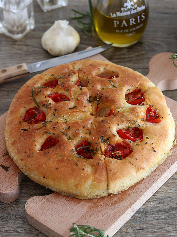 Focaccia facile, méthode mixte au levain et levure - La Cassata Celiaca